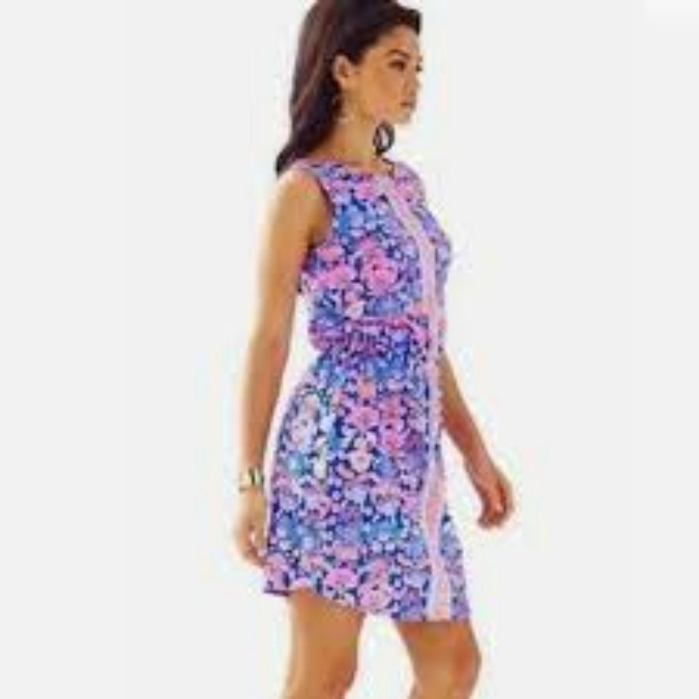 LILLY PULITZER WINDWARD DRESS IRIS BLUE WERK IT MARLOW SIZE XL EUC - Picture 2 of 8